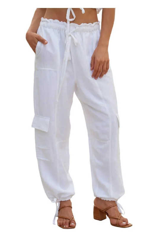 Nocelle Cargo Pants In White