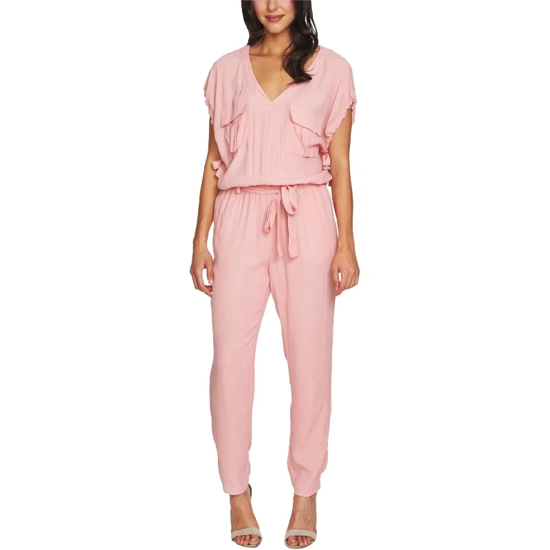 1.STATE Womens Tie-Waist Jumpsuit, Pink, X-Small