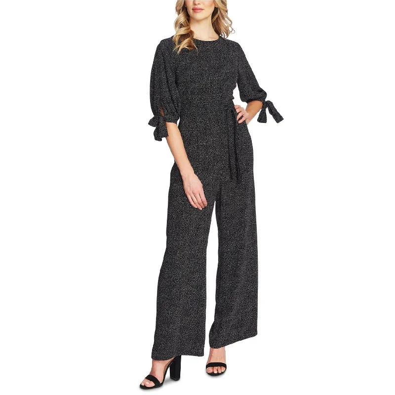 CeCe Womens Cosmic Dot Jumpsuit, Black, 8