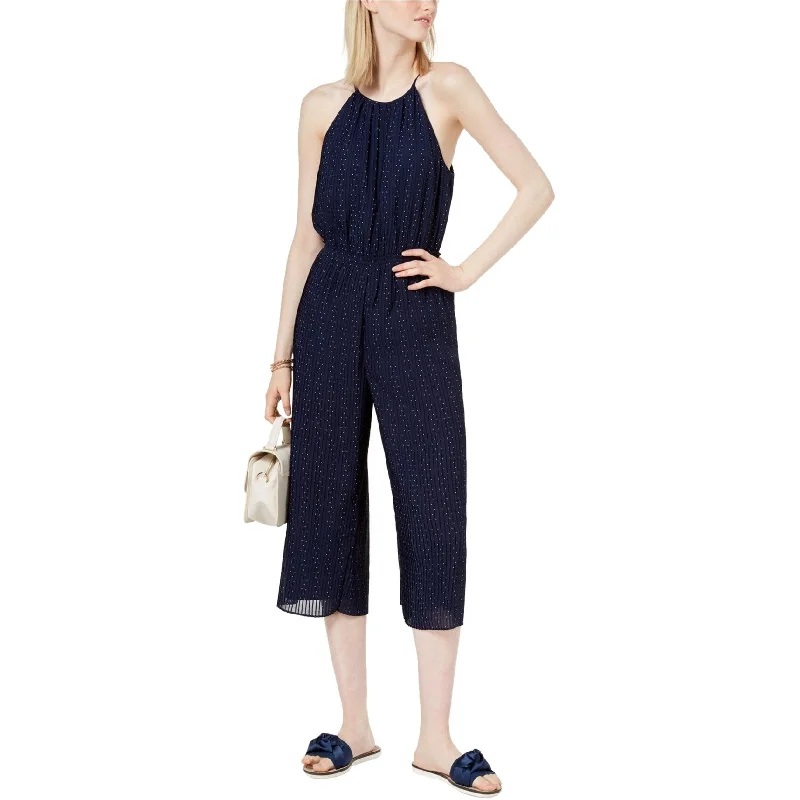 maison Jules Womens Pleated Jumpsuit, Blue, 4