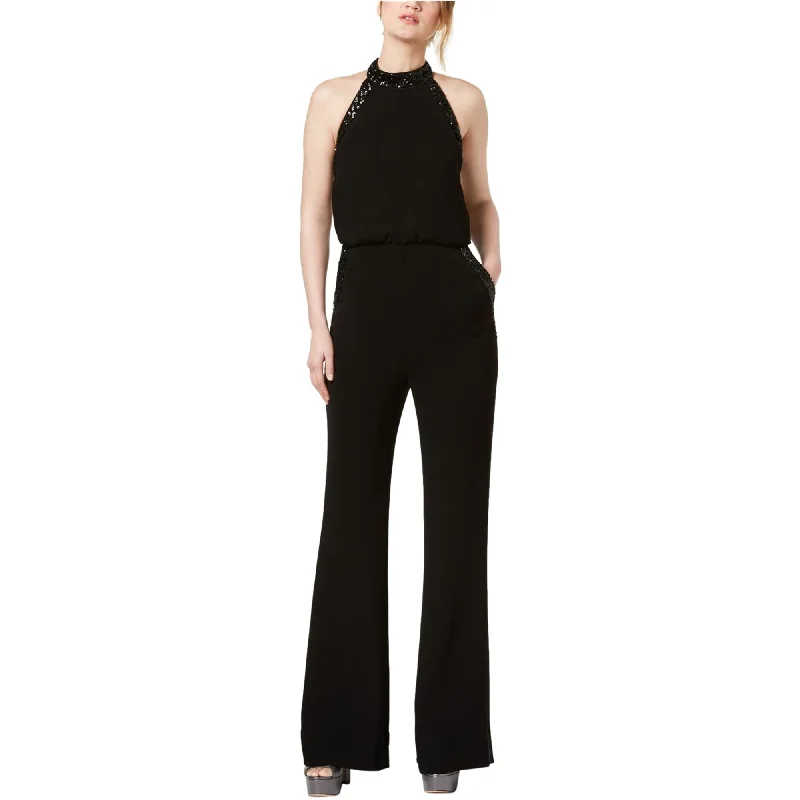 Rachel Zoe Womens Solid Jumpsuit, Black, 2