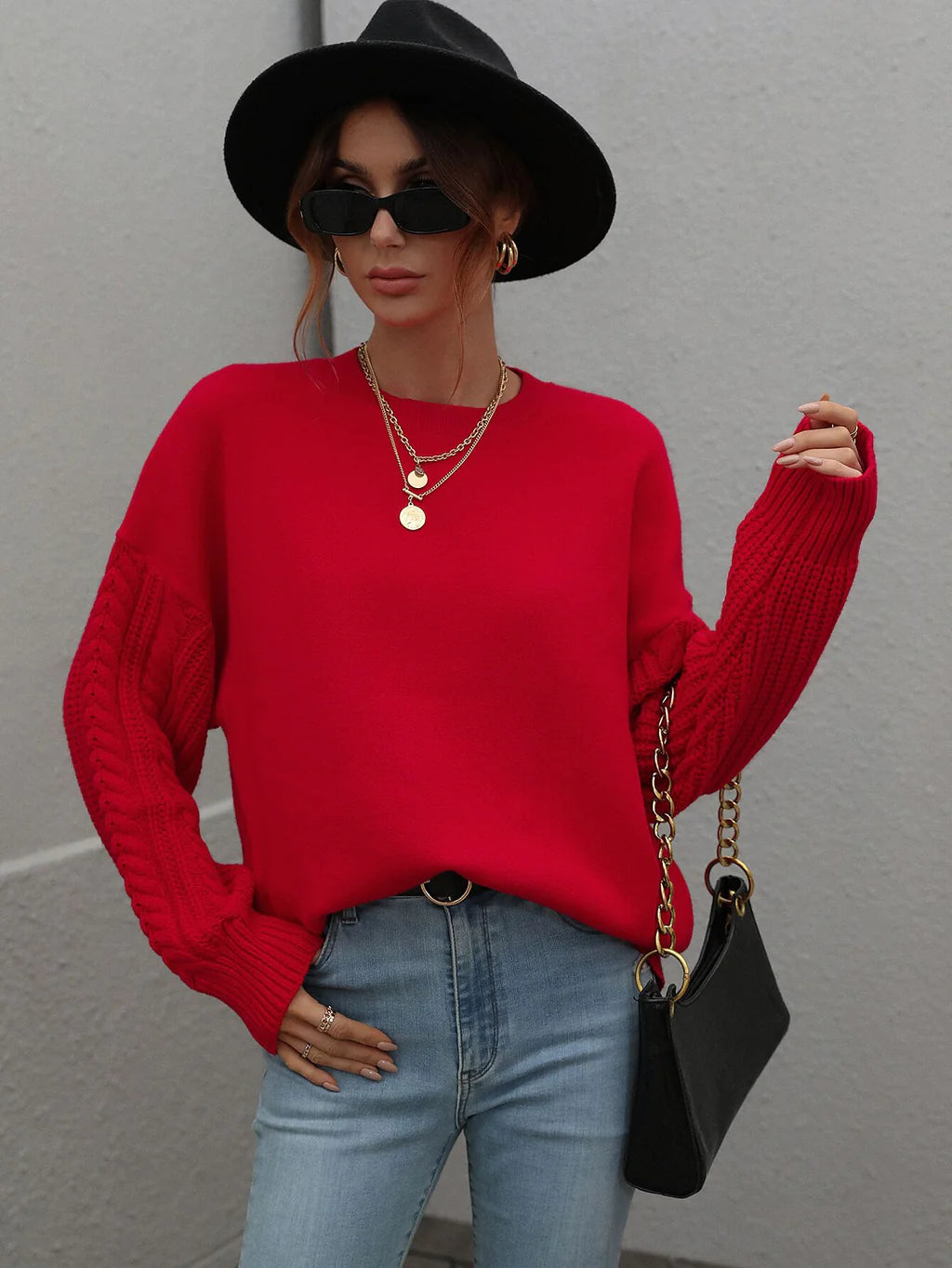 FASHION SOLID COLOR ROUND NECK TWISTED ROPE TOP