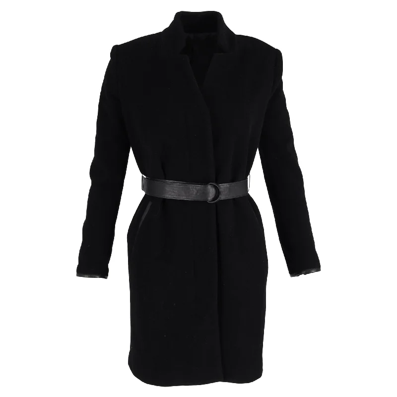 Acne Studios  Belted coat in Black Wool