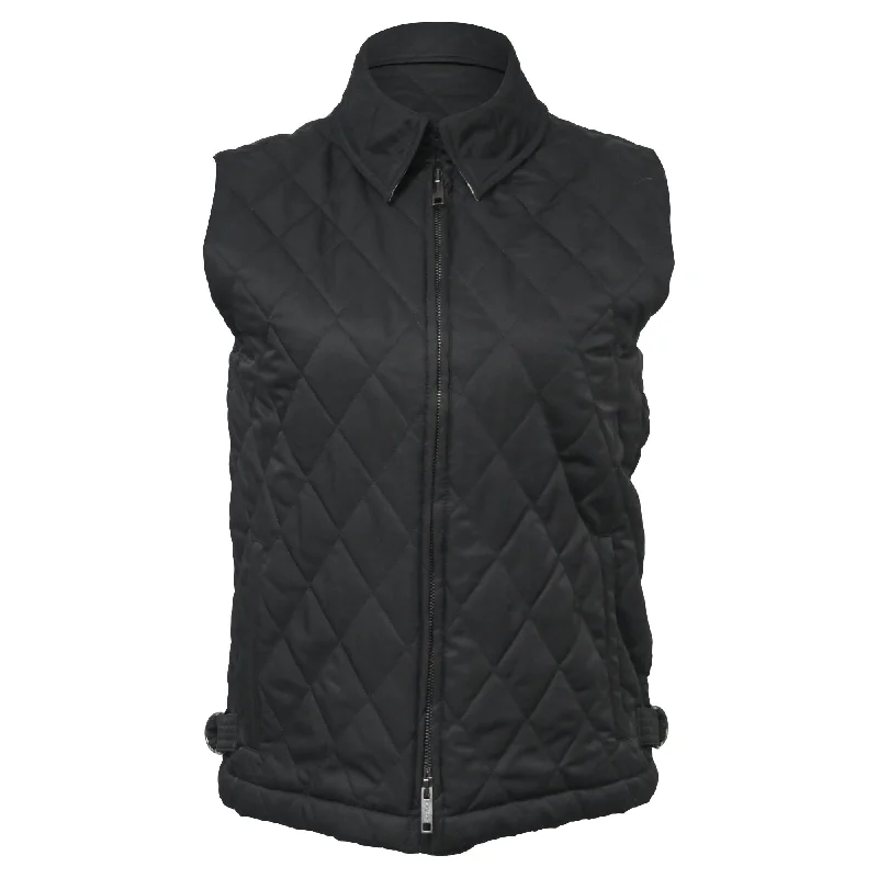 Burberry Quilted Vest in Black Polyester