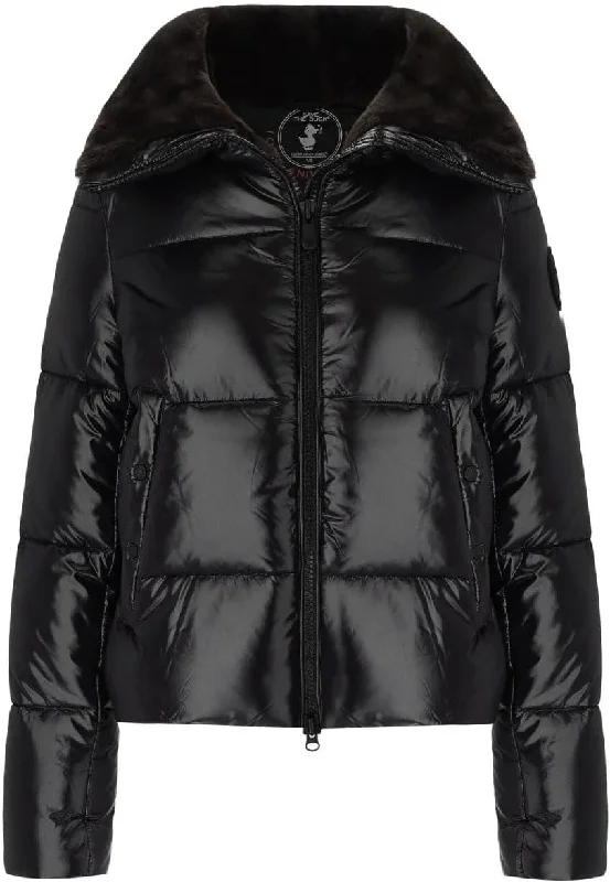 Save the Duck Women's Moma Puffer Jacket, Black