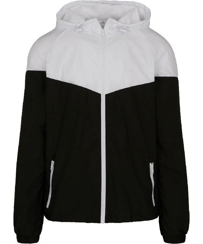 Black/White - Two-tone tech windrunner jacket