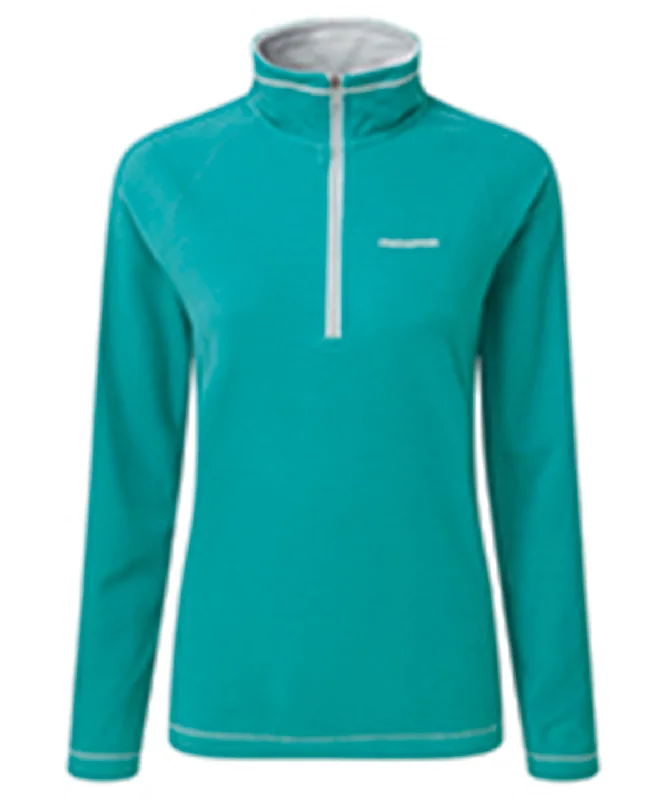 Bright Turquoise - Seline half-zip microfleece