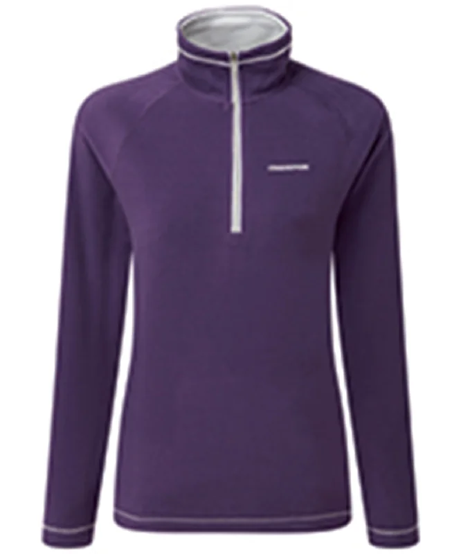 Dark Plum - Seline half-zip microfleece