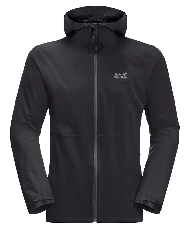 Black - Packable waterproof jacket (OL)