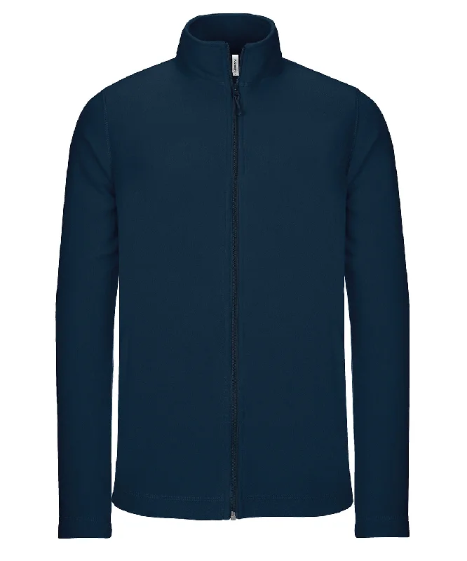 Navy - Full-zip microfleece jacket