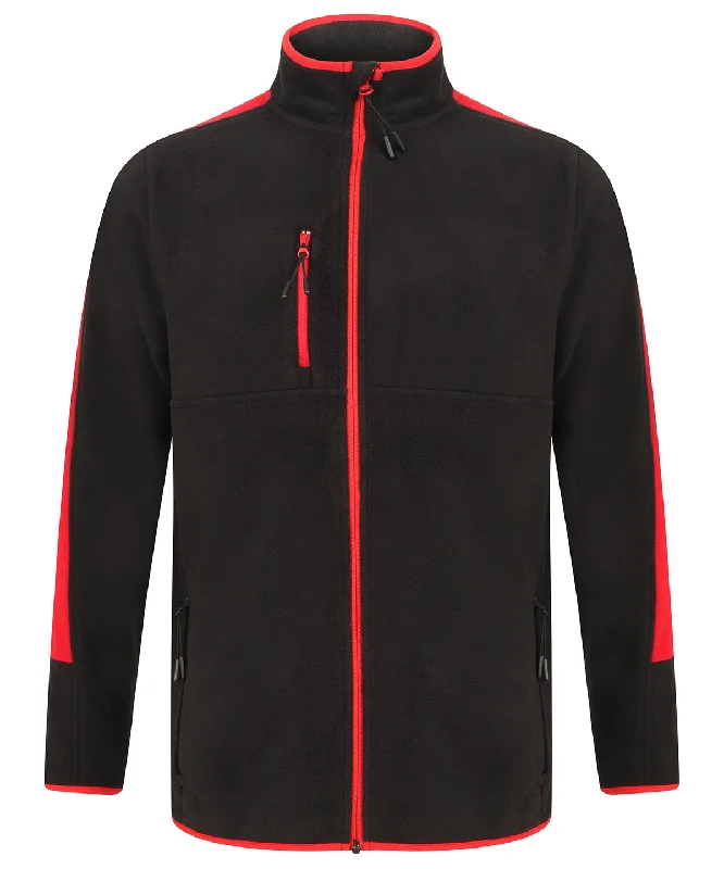 Black/Red - Unisex microfleece jacket