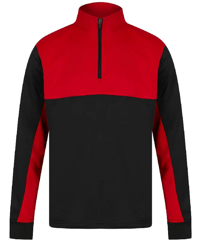 Black/Red - ¼-Tracksuit top