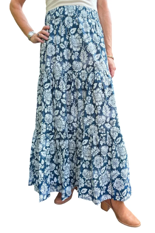 Ariana Maxi Skirt In Egyptian Blue