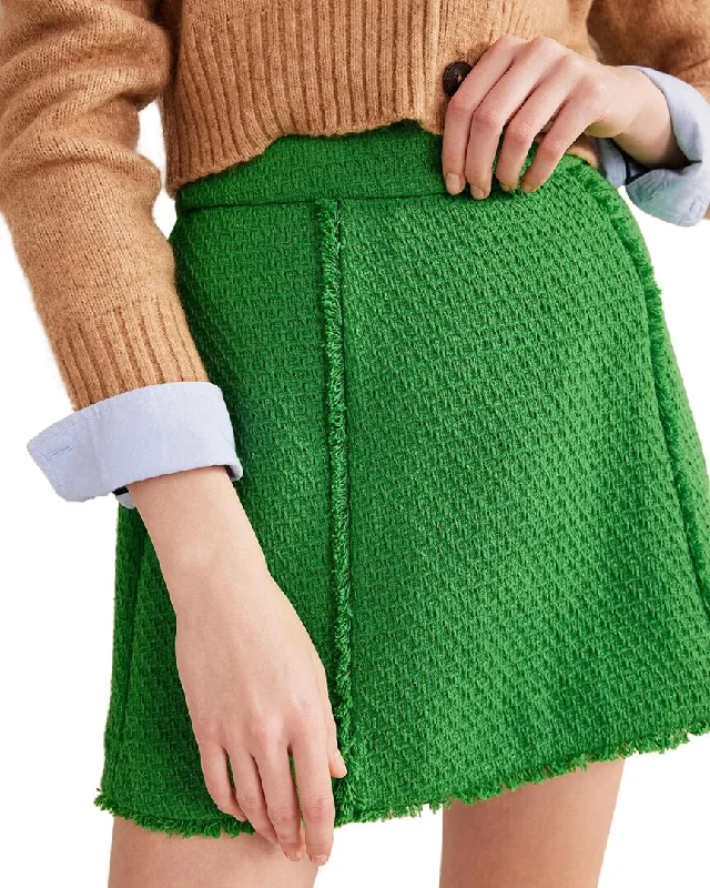 Boden Tweed Interest Mini Skirt