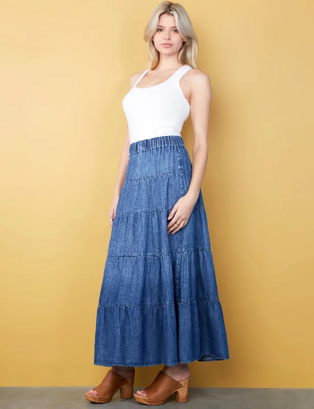 BT6787s Billy T Willa Layered Maxi Skirt