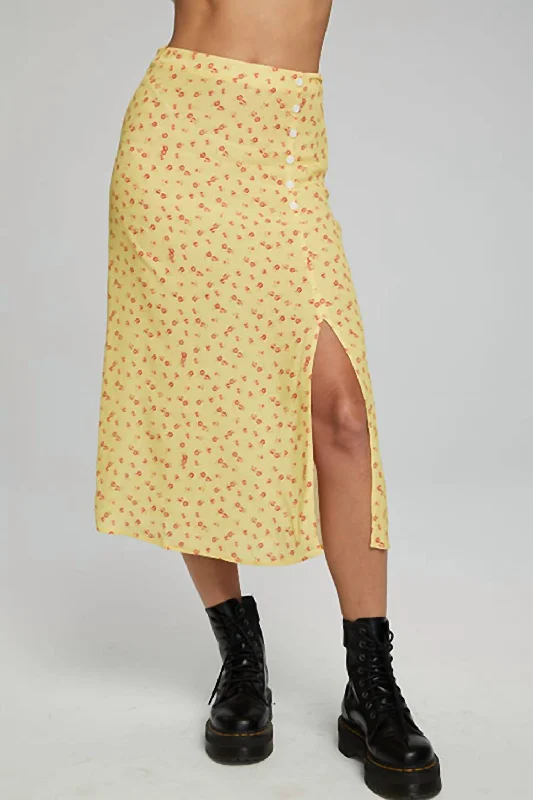 Buttercup Ditsy Skirt In Yellow