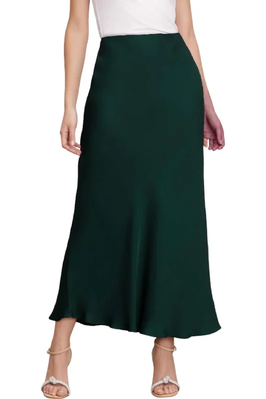 Cadence Midi Skirt In Fern