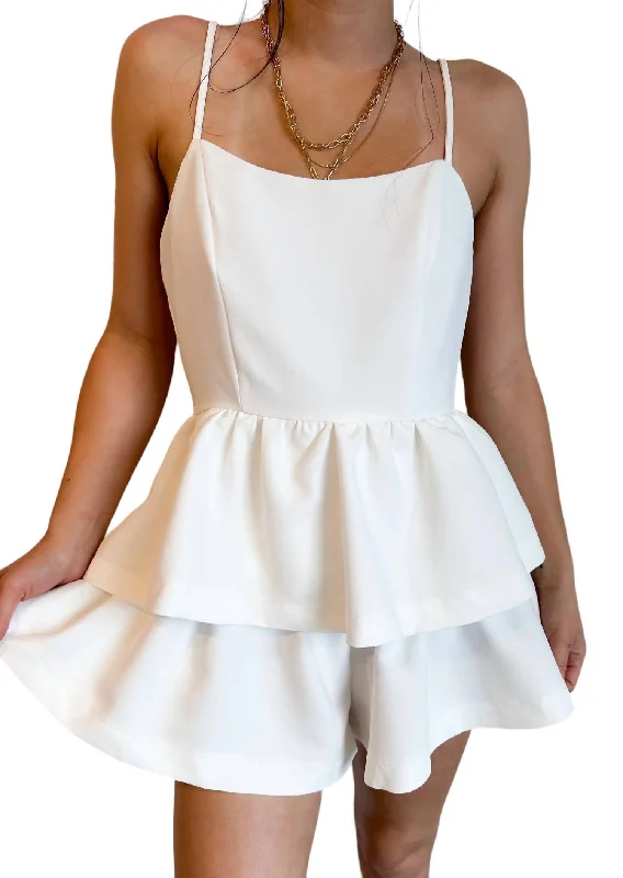 Cocktail Romper In White