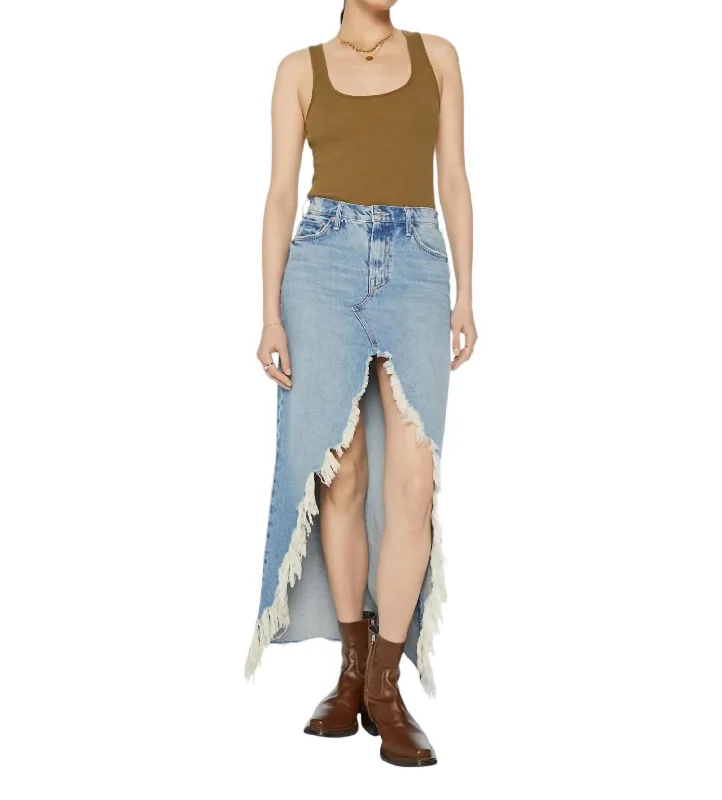 Ditcher Maxi Super Fray Skirt In Aint My First Rodeo