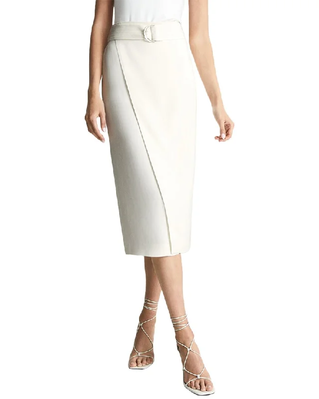 Reiss Alora Wrap Midi Skirt