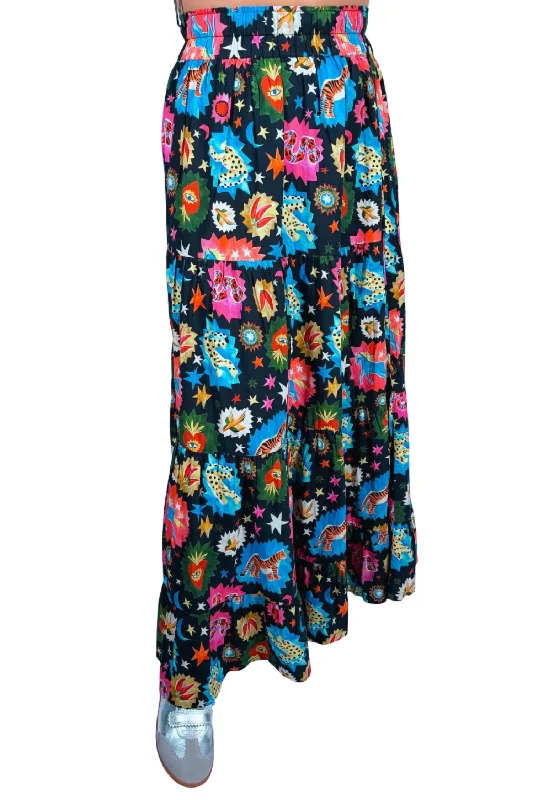 Savannah Maxi Skirt In Cosmic Black