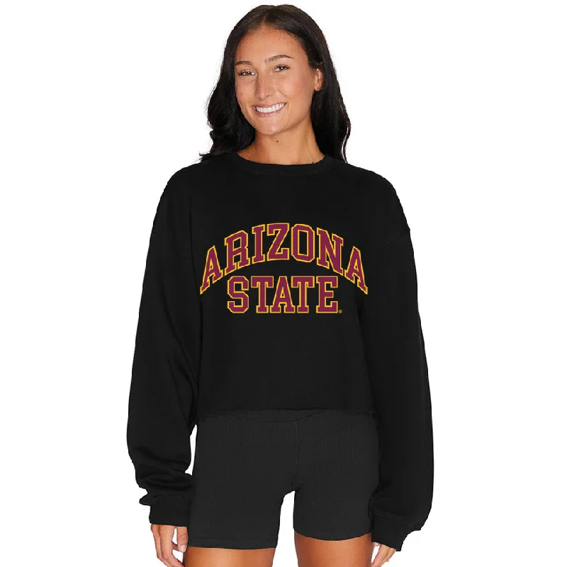 Arizona State ASU Black Crewneck