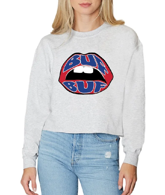 Buf Lips Ash Gray Crewneck