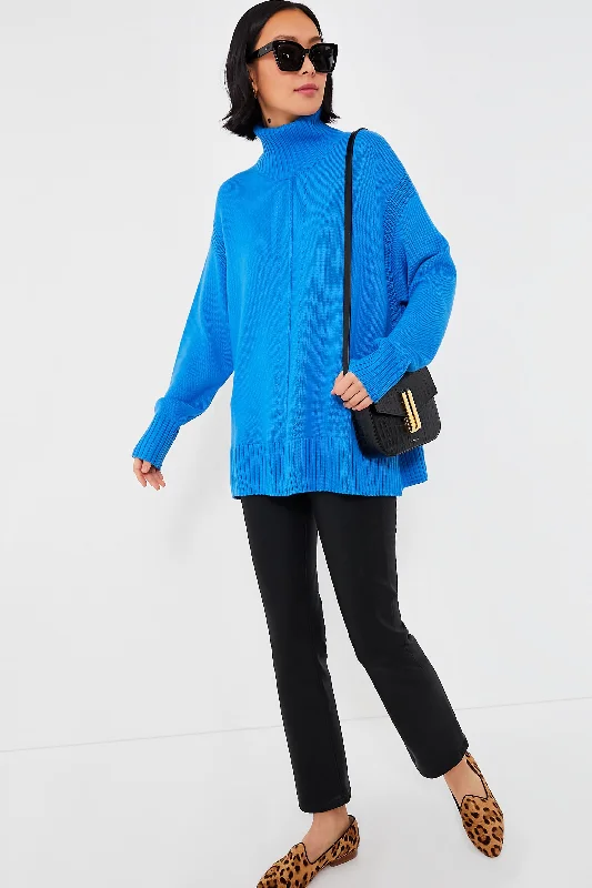 Ceru Blue Forte Relaxed Turtleneck