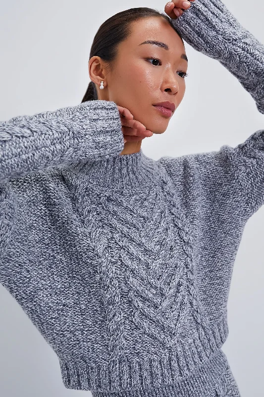 Grey Damien Cable Sweater