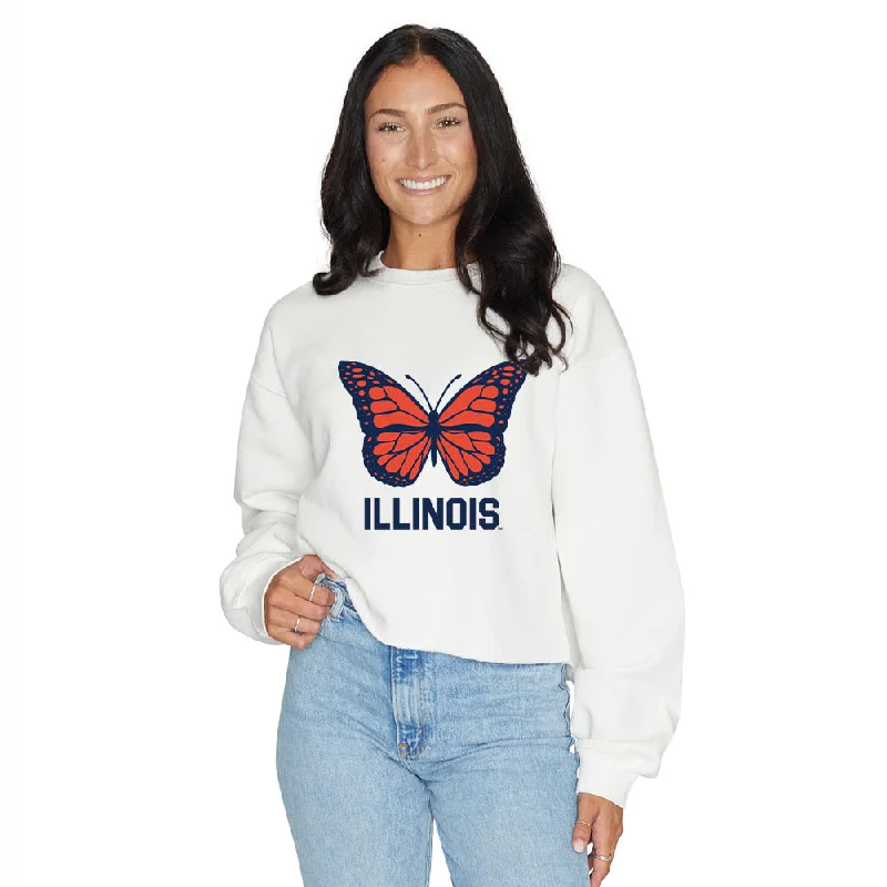 Illinois Fighting Illini Butterfly Crewneck