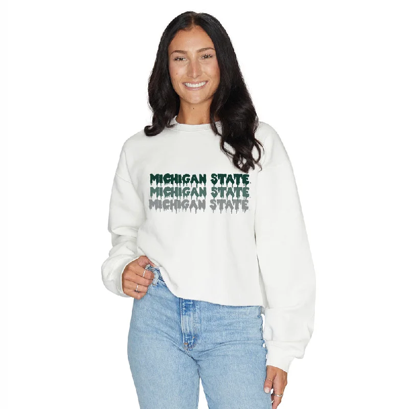 Michigan State Drip Crewneck