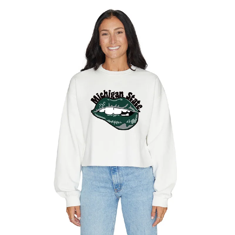 Michigan State Lips Crewneck