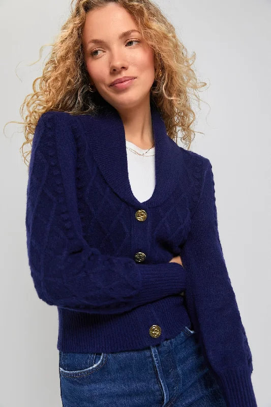 Nassau Navy Tuxedo Cardigan Sweater