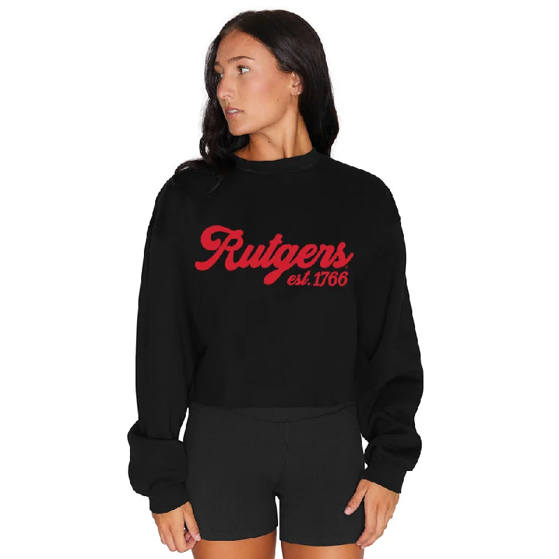 Rutgers Black Established Crewneck