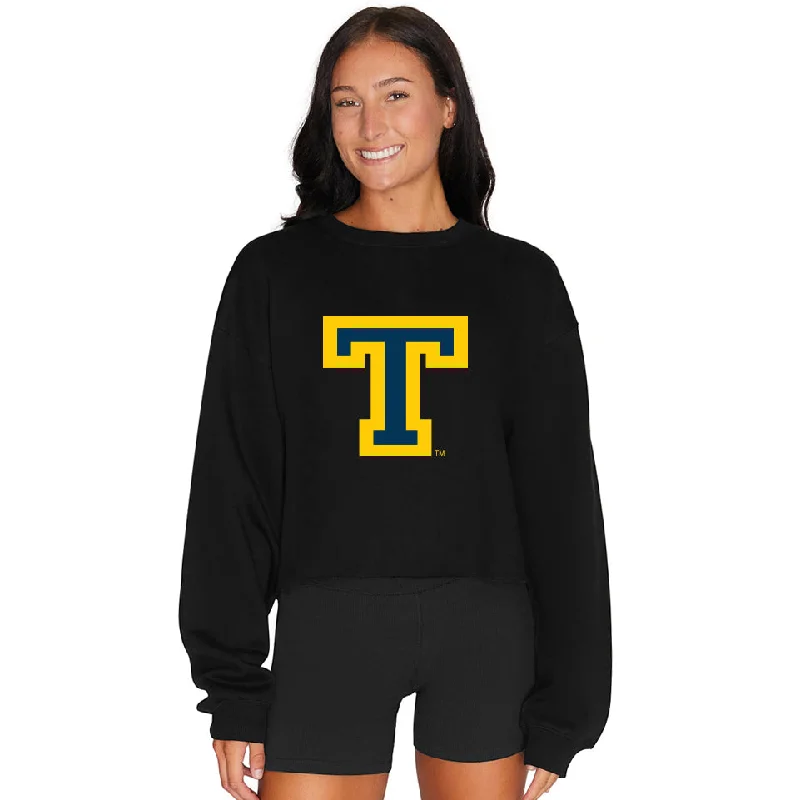 Trinity College Black Cropped Crewneck