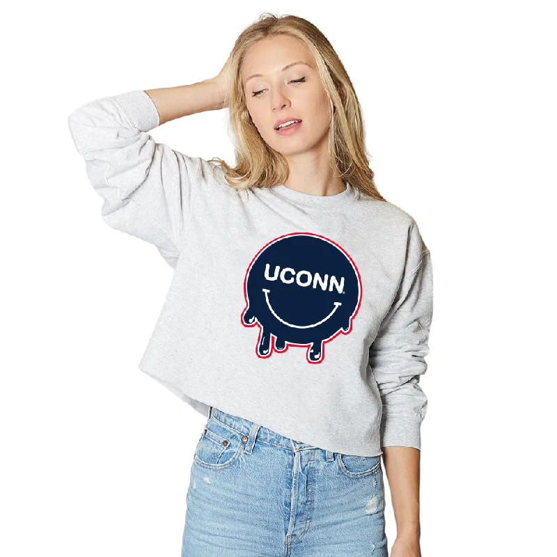 UConn Smile Gray Crewneck