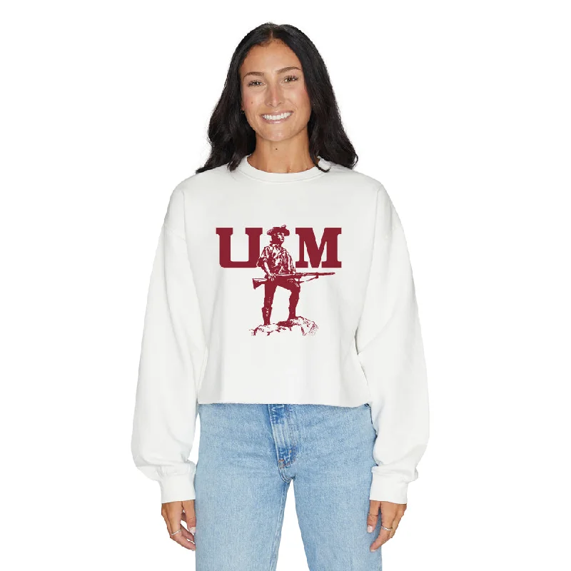 UMass Vintage White Crewneck