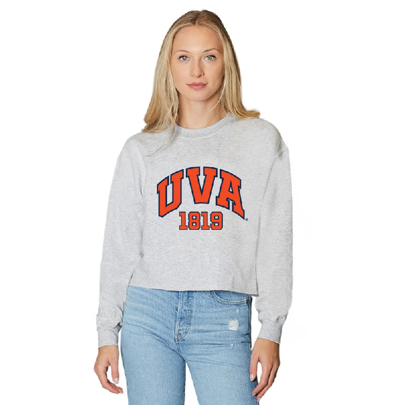 Virginia Cavaliers Established Gray Crewneck