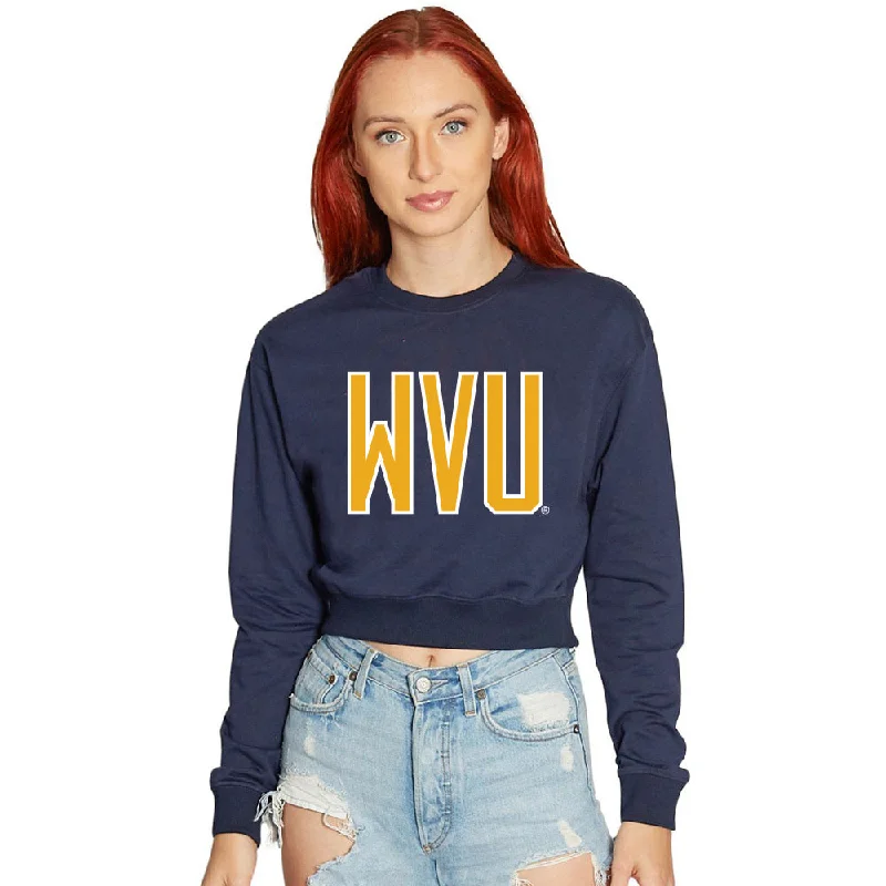 West Virginia Mountaineers Navy Pullover Crewneck